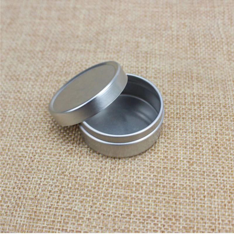 5PCS Metal Round Empty Mini Tin Box Tinplate Push Candy Pill Cases Bins Jar Hinged Containers Small Organizer Storage Box