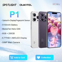 OUKITEL P1 Global Version Smartphone 4GB/8GB RAM+256GB ROM 6.7-inch 120Hz AMOLED Display MTK Helio G99 50MP Camera 5150mAh NFC