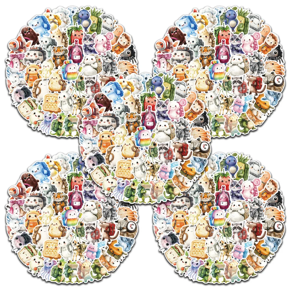 

5 sets Colorful Cute Cartoon Anime Characters Stickers For Luggage Laptop Guitar Phone Waterproof Graffiti Vinyl Decals