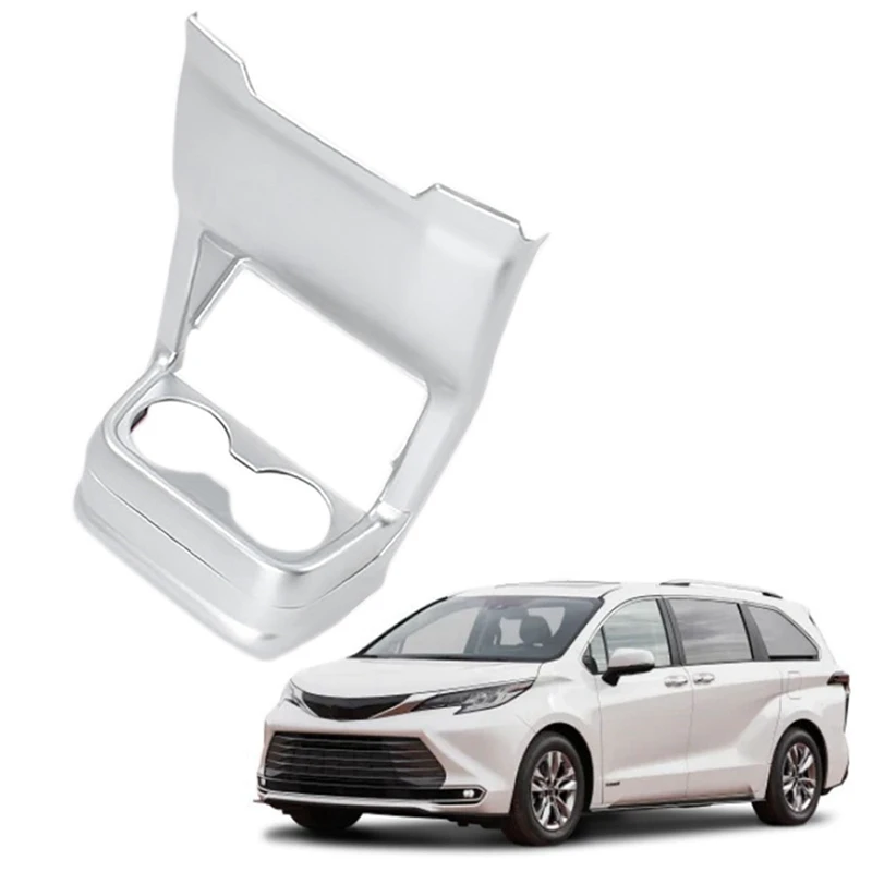 

Car Rear Water Cup Holder Air Condition Vent Outlet Frame Cover Trim For Toyota Sienna 2021 2022