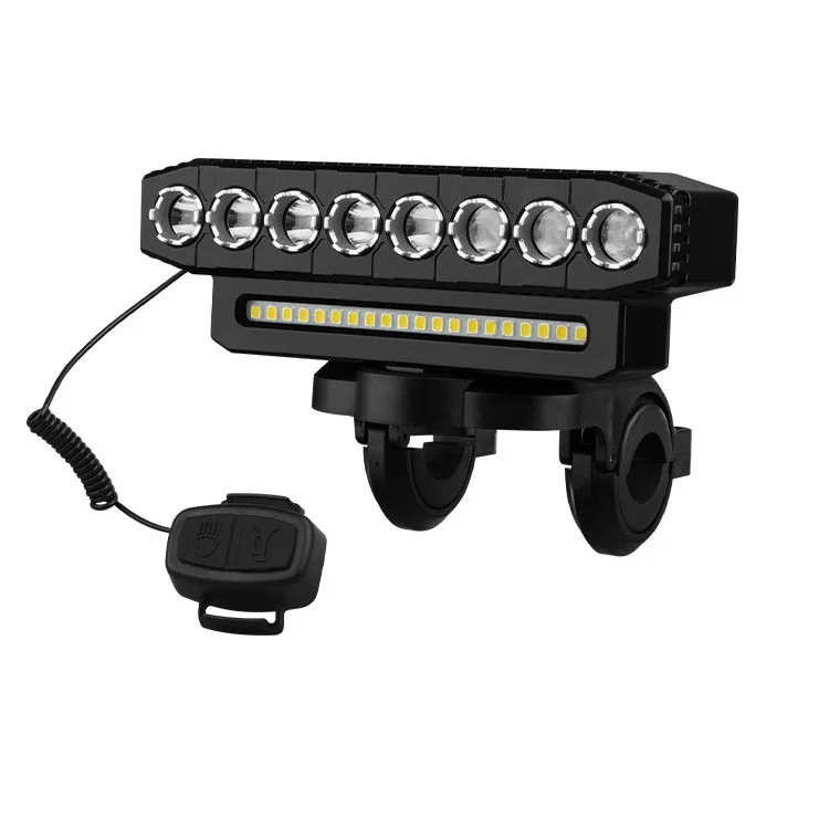 High Bright 4000mAh USB charging Bicycle front flood Light with Horn speaker bell MTB Road bike light