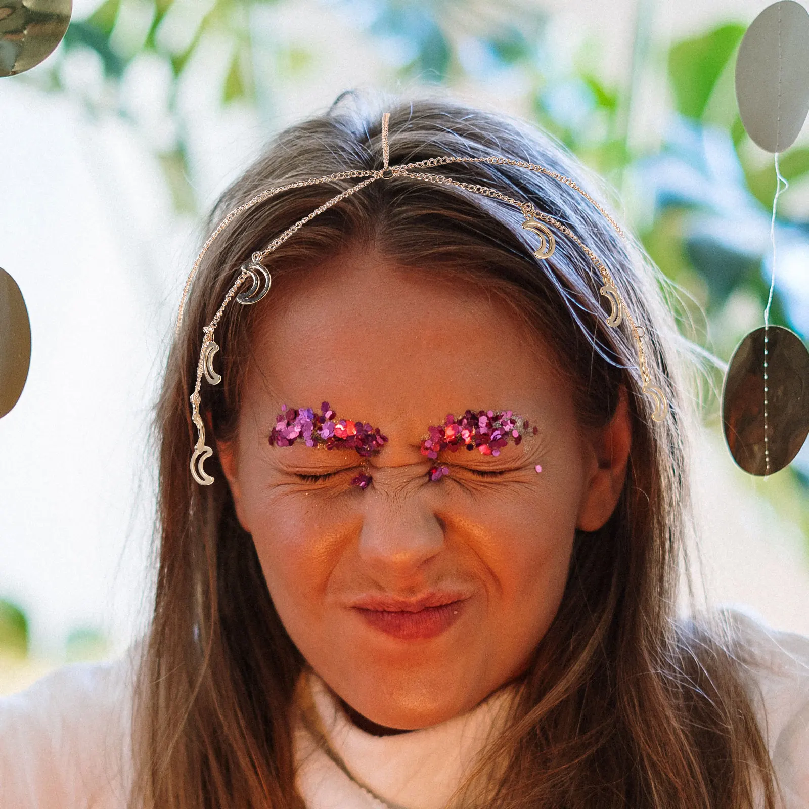 

Gold Metal Chain Bridal Hair Accessories Hair Bands Bridal Accessories Wedding Headdress Women Headband Hoop Jewelries