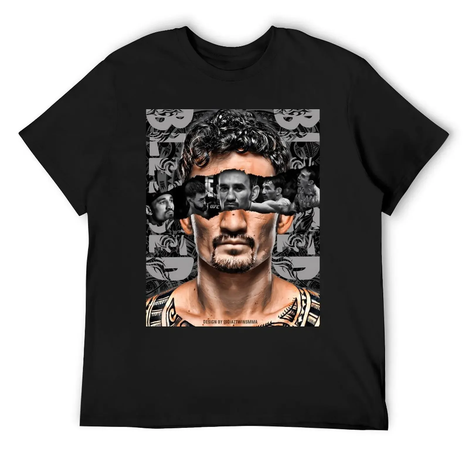 

Max Holloway - Blessed Art T-Shirt quick drying animal prinfor boys rapper graphic tees Blouse mens graphic t-shirts hip hop