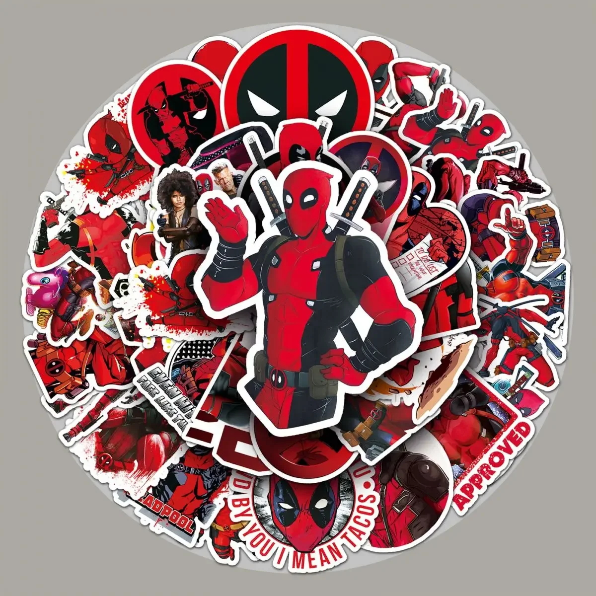 Marvel Cartoon Adesivos, Deadpool, Corvo, Decorativo, Caderno, Caso, Skate, Bagagem, Geladeira, Atacado, 50Pcs