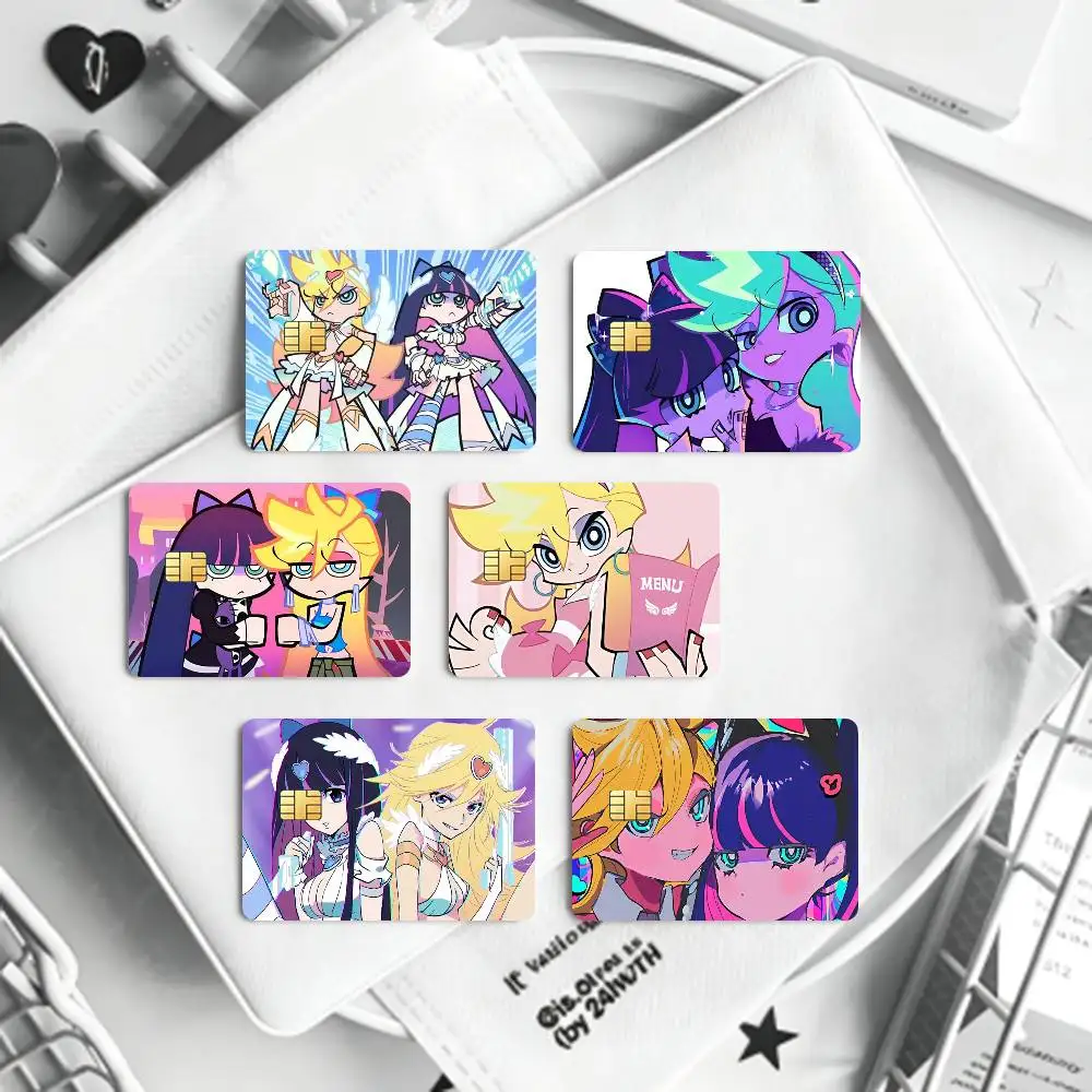 Panty Stocking with Garterbelt  Bank Credit Cards Bus Pass Stickers Cool Decoration Waterproof 4PCS Card