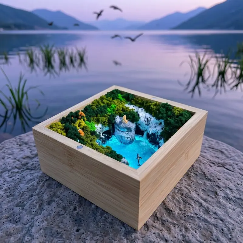 Handmade Landscape Decoration Desktop Ornaments Creative Ocean Style Atmosphere Lighting Ornaments Exquisite Birthday Gifts