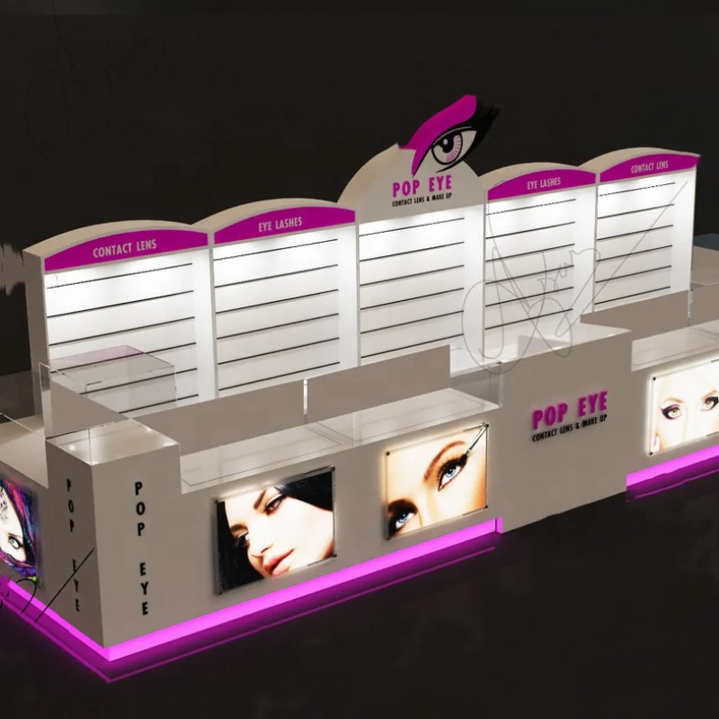 2025customized.Retail Hair salon furniture hair extension wig shop display shelf human hair display cabinet with LED