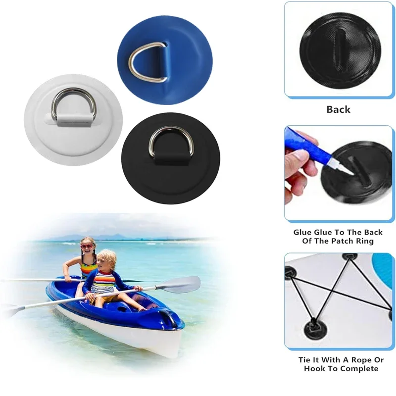 Inflatable Boat Rope Buckle, Marine Surfboard Stainless Steel D-ring, SUP Paddleboard Fixing Buckle Accessory