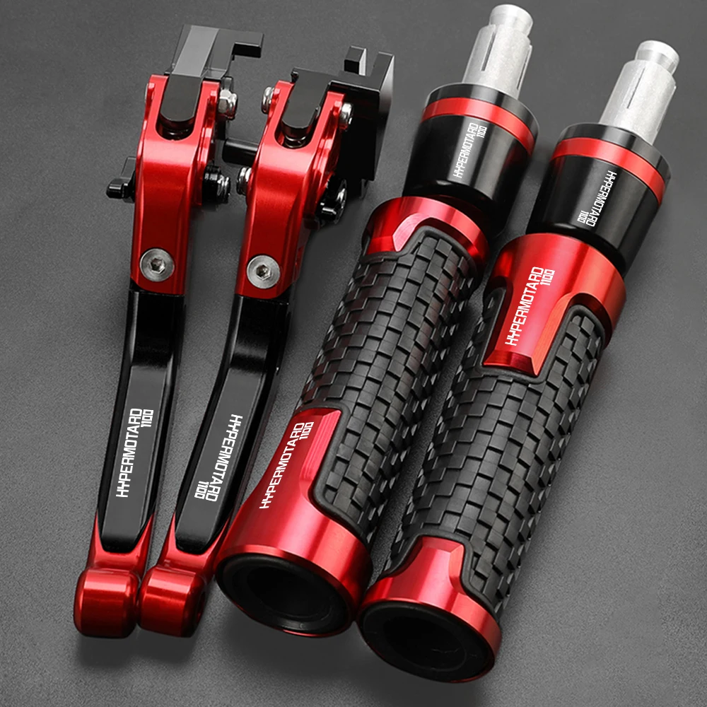 For DUCATI HYPERMOTARD 1100 S EVOSP 2007-2012 Motorcycle Accessories Adjustable Brake Clutch Lever Handle Bar Hand Grips Ends