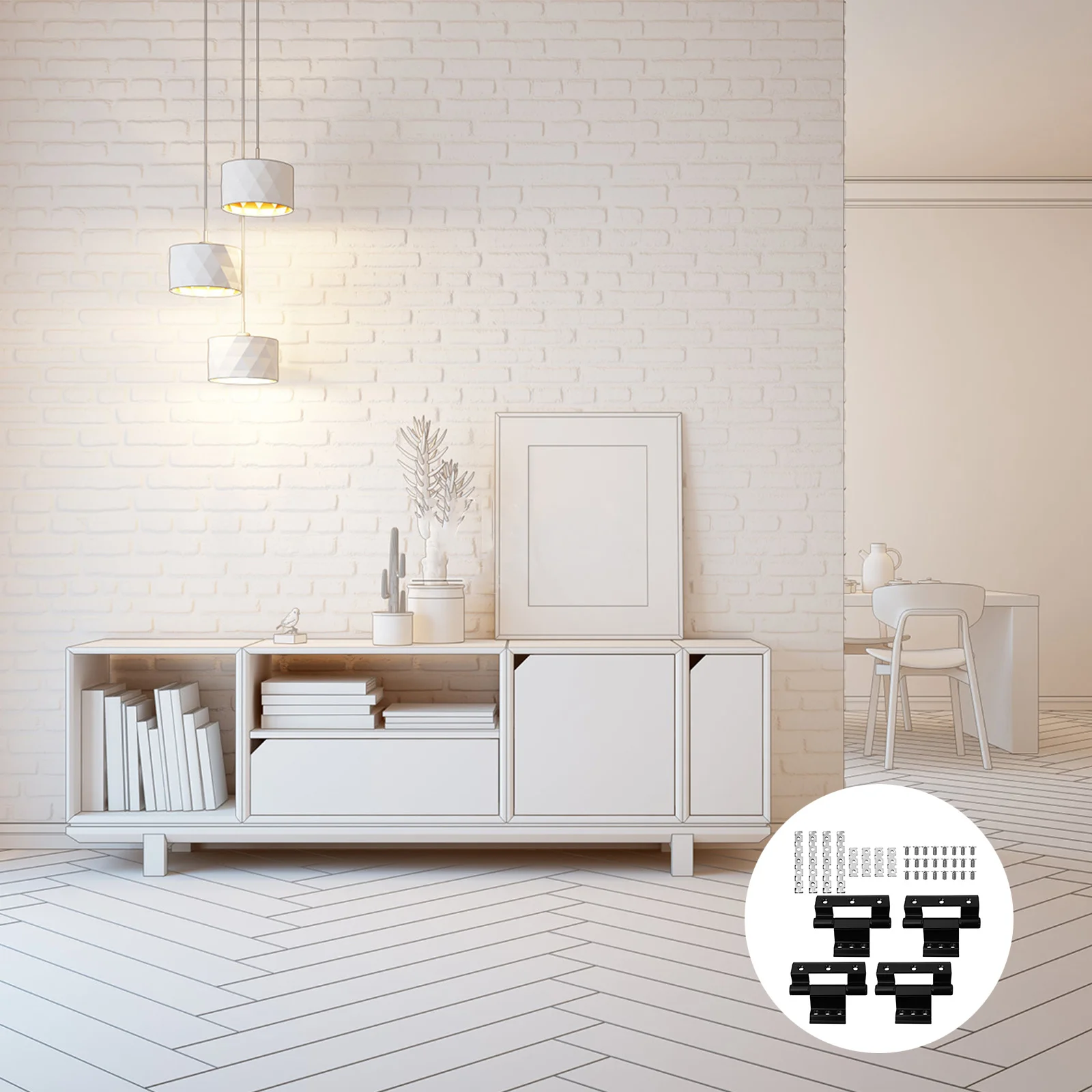 

4Pcs Heavy-Duty Aluminum Window Hinge Casement Insulation Home Hardwares Tools Smooth Operation Durability Long-Lasting Design