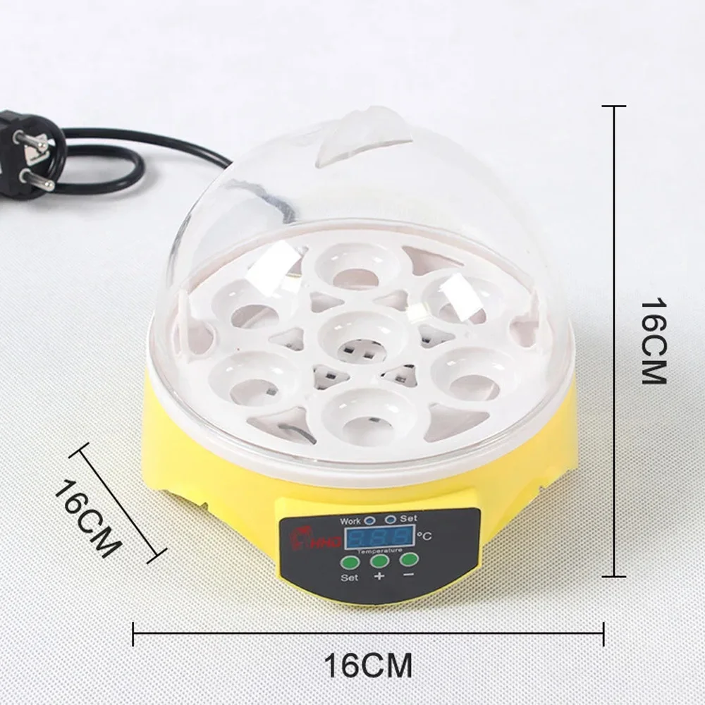 Brooder for Chicken Duck Bird Pigeon Poultry Incubator Adjustable Digital Temperature Mini Egg Incubator Automatic 7 Egg