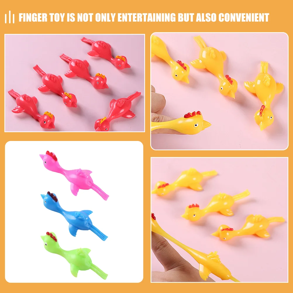 30 Pcs Dinosaur Toy Interesting Kids Accessory Children Finger Toys Plaything Elastic Taste