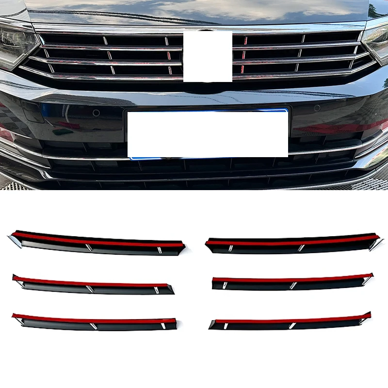 

For VW Passat B8 2015 2016 2017 2018 2019 Variant Refit Chrome Plated Bright Strip On She Front Grille Car Accessories