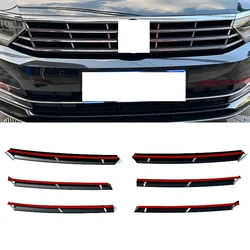 For VW Passat B8 2015 2016 2017 2018 2019 Variant Refit Chrome Plated Bright Strip On She Front Grille Car Accessories