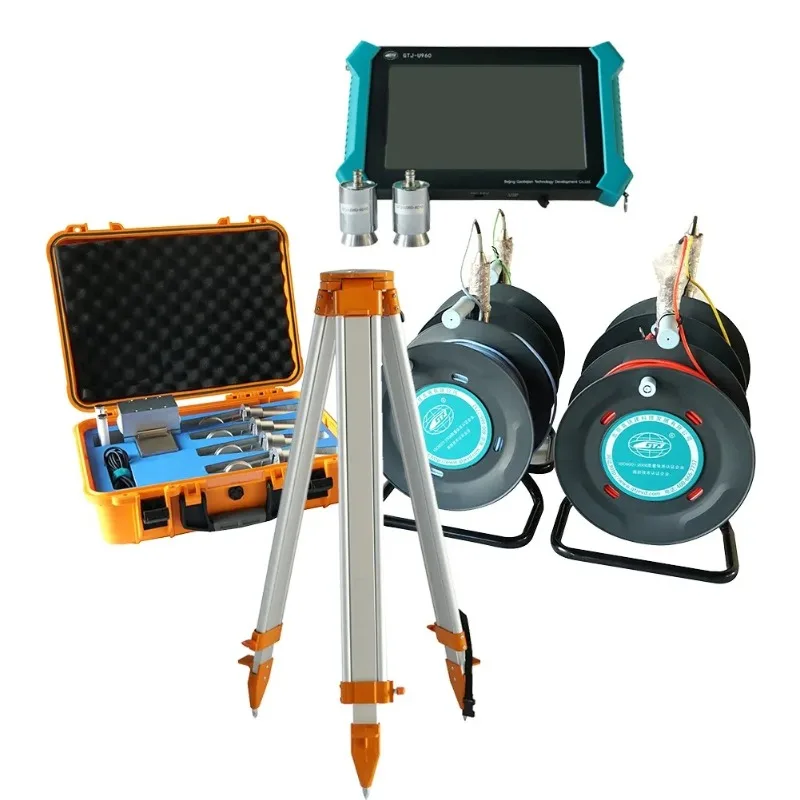The testing machine performs non-destructive testing on concrete piles with five functions.