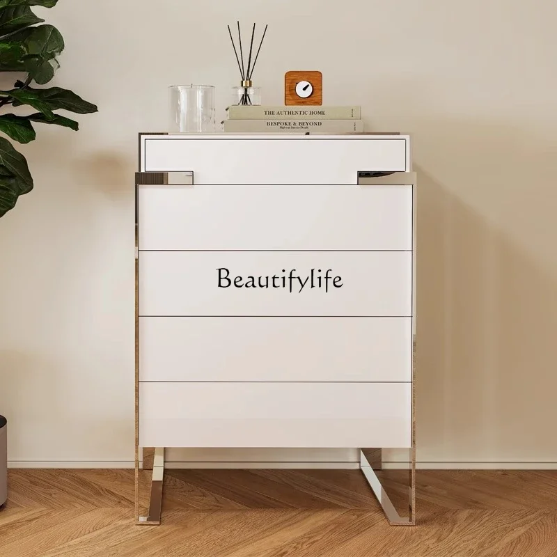 Italian light luxury chest of drawers minimalist high-end locker simple light method bedroom living room chest of drawers