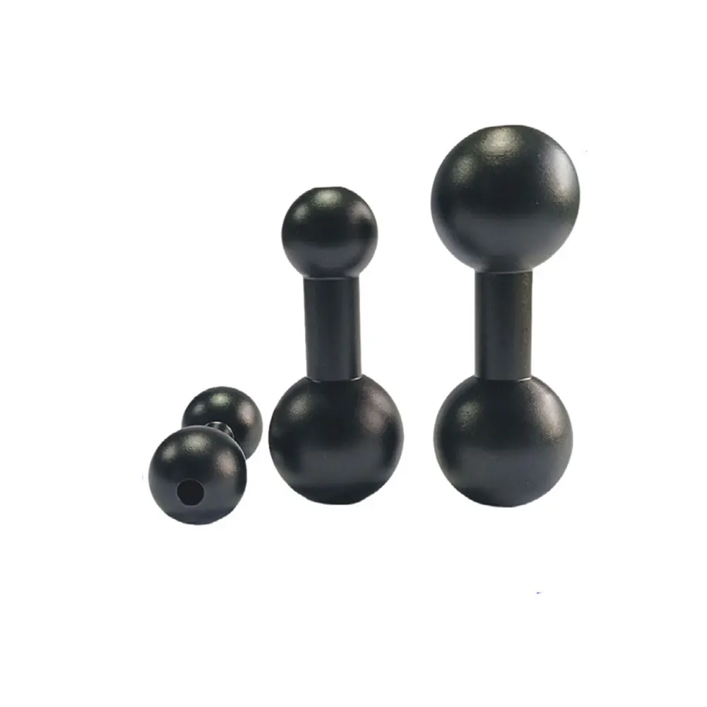 User-Friendly 17/20/25mm Aluminum Alloy Double Ball Head Connecting Rod - Portable Motorcycle Camera Mount Transfer Accessory