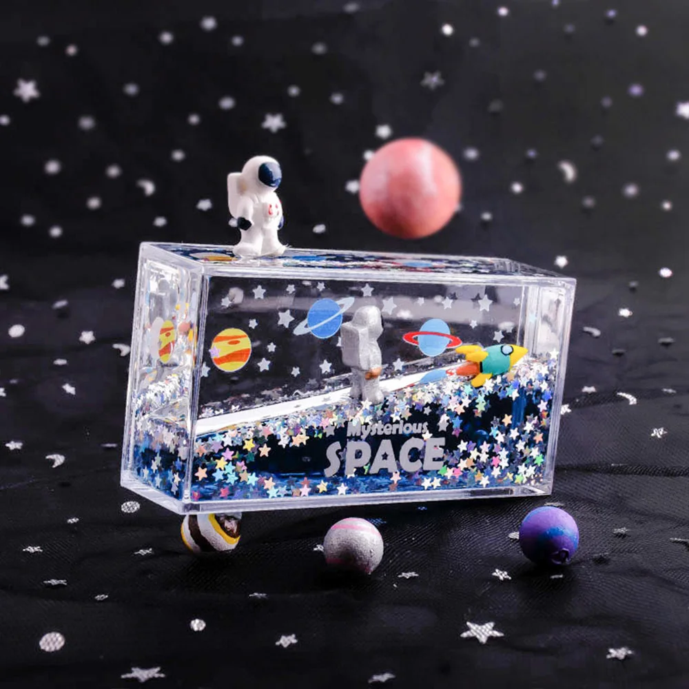 Liquid Astronauts Drift Bottle Decoration Desk Fluid Floating Decoration for Living Room Bedroom Decor
