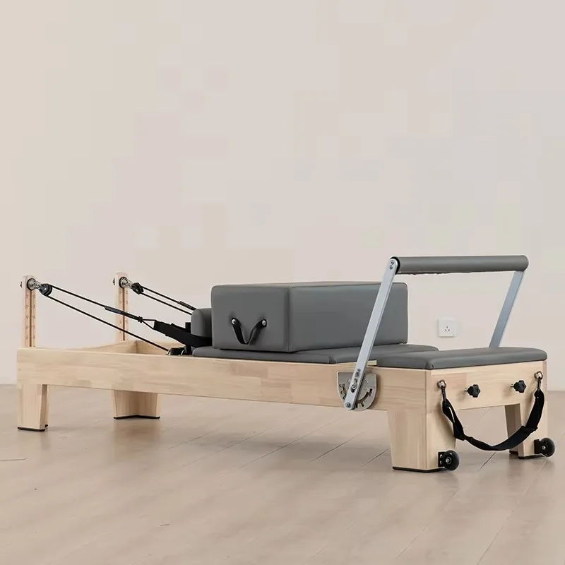 

Portable Wood Pilates Reformer for Home & Commercial, YTYIN Multi-Scenario Exercise Bed Board Machine