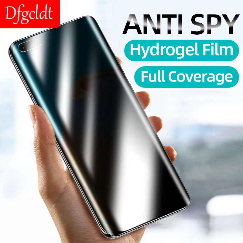 

900D Anti Spy Full Curved Screen Protector For Huawei Mate 20 30 40 P50 P40 P30 Pro Hydrogel Film For Honor 50 30 Pro Not Glass