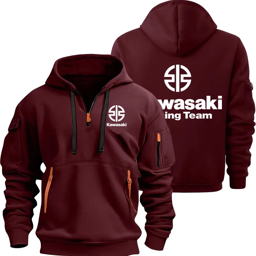 

2025 New Racing Team Men's Half Zipper Hoodie Spring and Autumn Edition Men's Sports and Leisure Hoodie