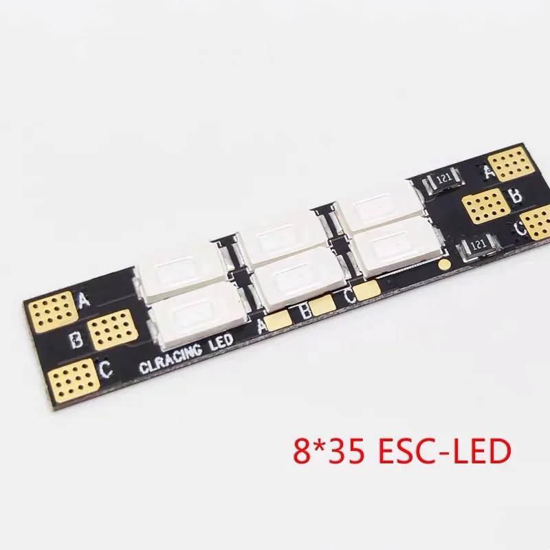 Lumière de course de nuit pour importateur de course RC, 4 pièces, bras de cadre, carte LED 25mm/35mm 6 Bits, pour avion multicopter