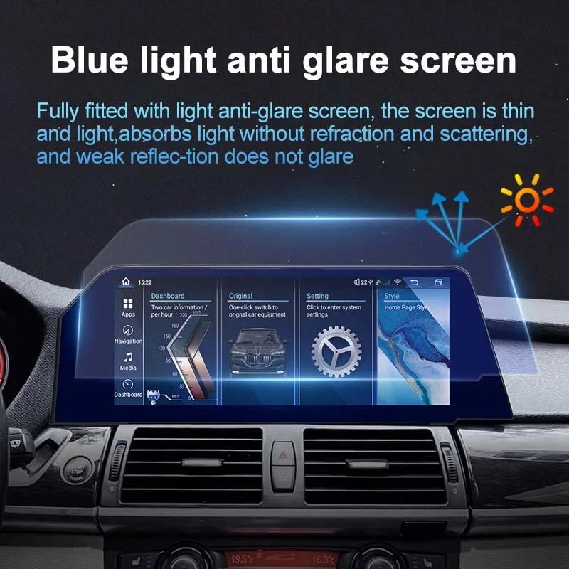 Android 13 New Blue Light Anti Glare Blade Screen Suitable For BMW X5 E70 X6 E71 Wireless CarPlay AUTO Car Multimedia Players