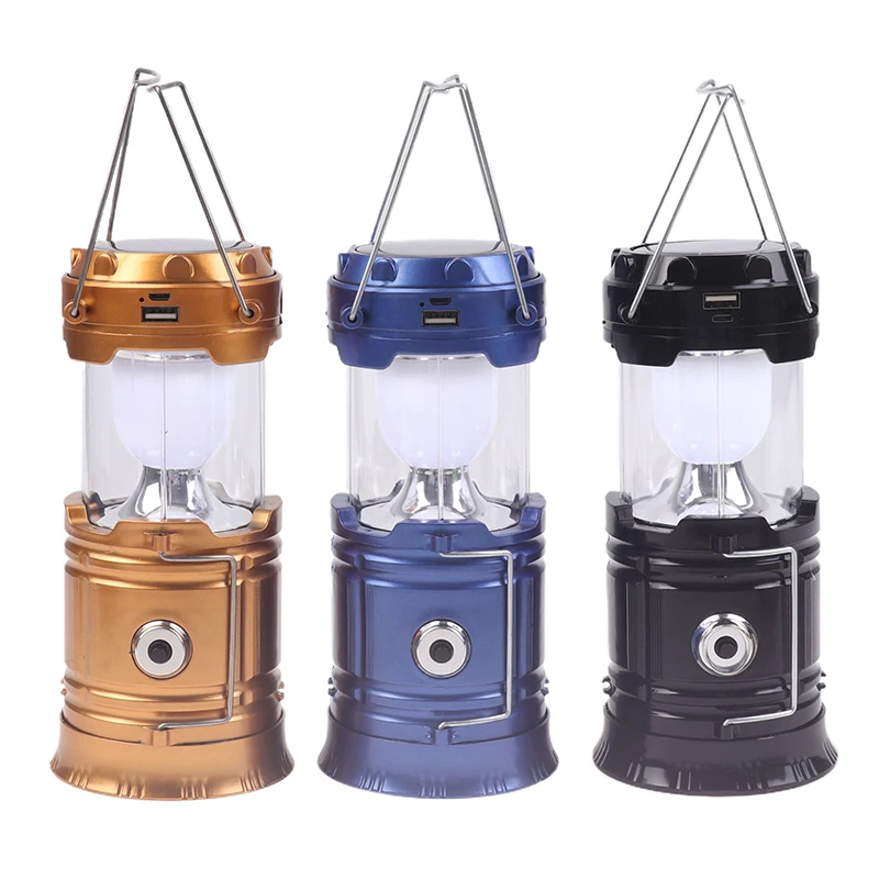 

Ручная лампа для кемпинга на солнечной батарее, лампа для палатки, светодиодный USB перезаряжаемый портативный фонарик, водонепроницаемый фонарик, аварийный рабочий свет