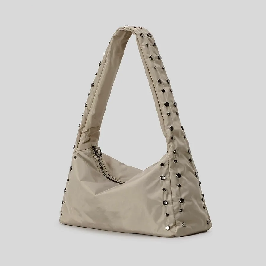 

Осень и зима, женская сумка на плечо с хлопковой подкладкой, большая вместительная новая сумка, однотонная стеганая сумка-тоут с вышитой нитью, сумка для подмышек