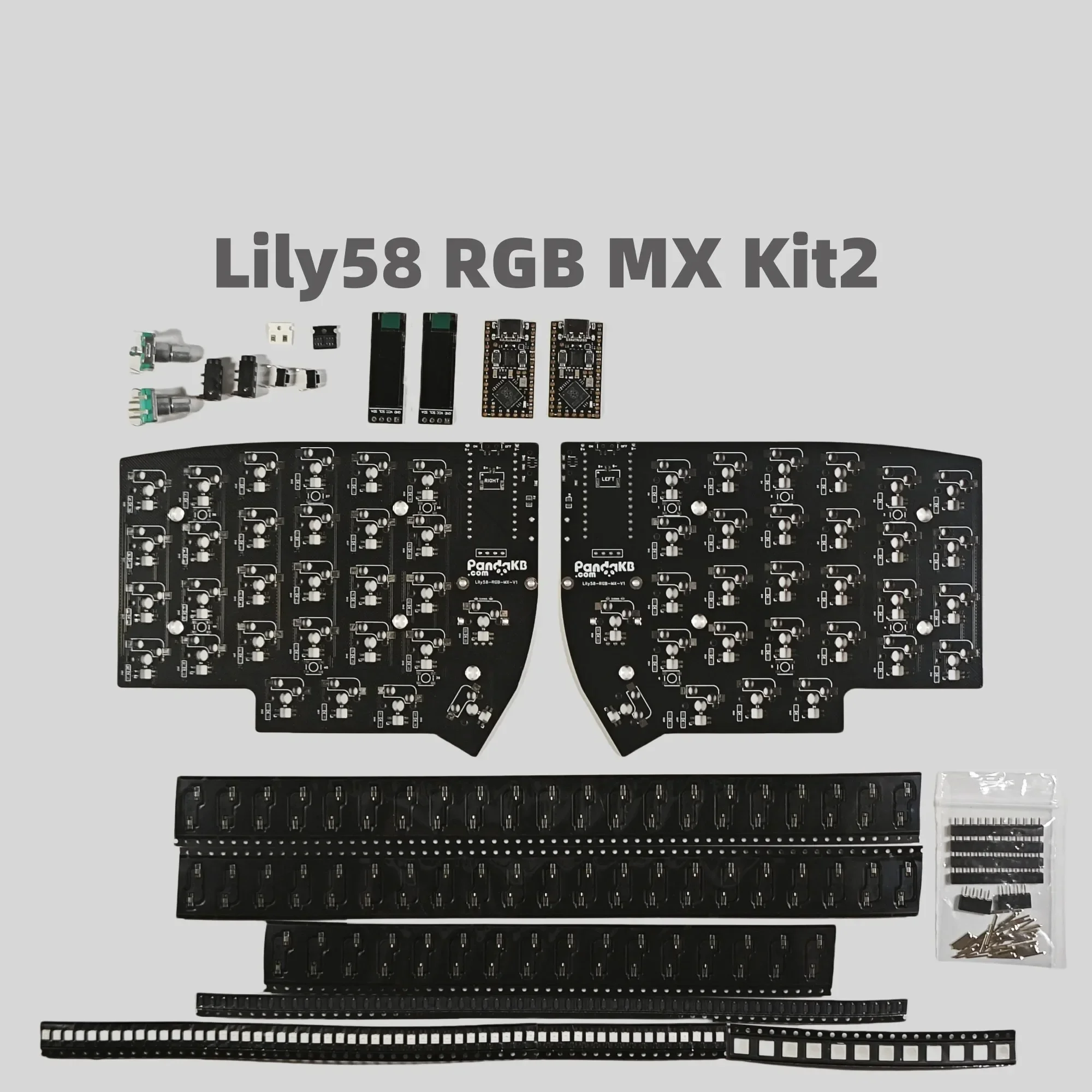 Lily58 RGB MX PCB Kit Customized Split Keyboard PCB Kit Wired or Wireless DIY Lily 58 Split Keyboards Accessories Un-soldered