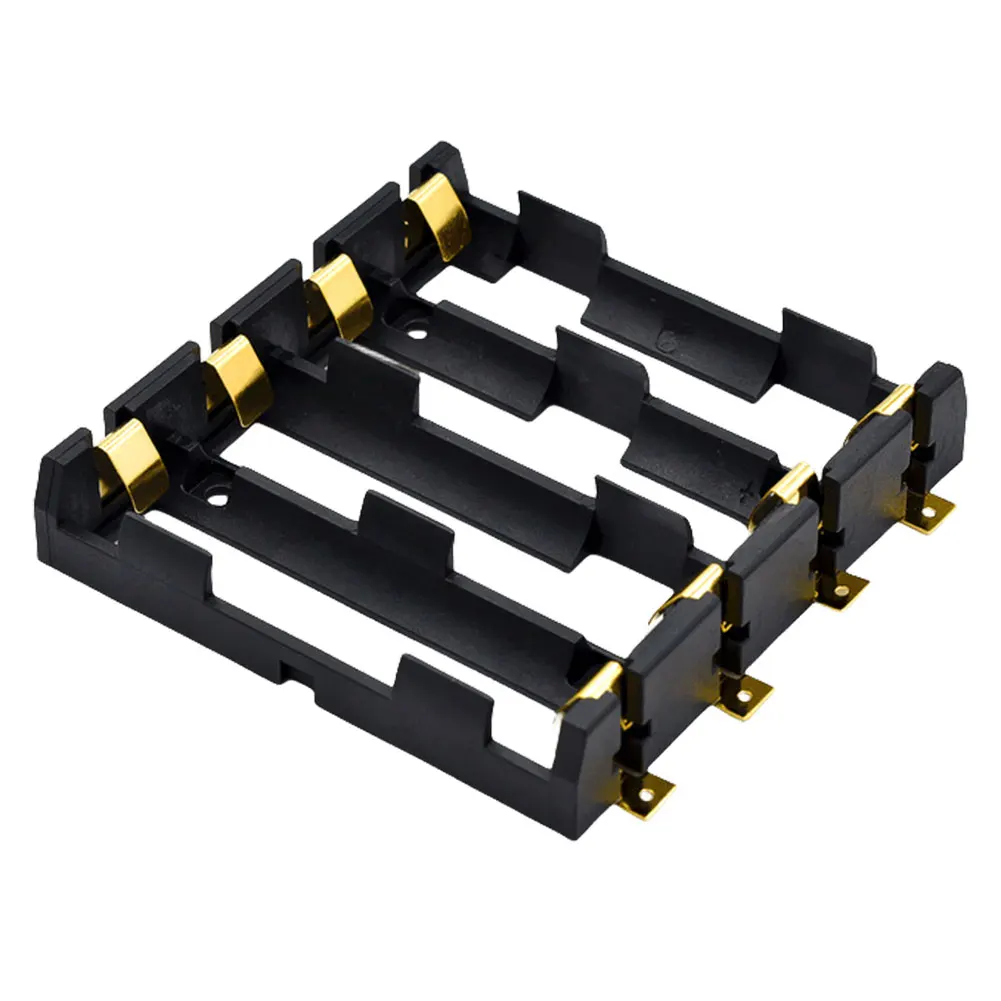 1-5Pcs 18650 SMT Battery Holder 18650 SMD Battery Box with Bronze Pins Rechargeable Battery Holder Clip Storage Case Power Bank