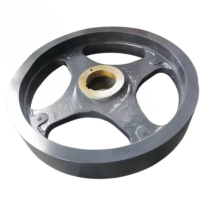 Cast Iron Flywheel Pulley, Mining Machine Spare Parts C120 Jaw Crusher Parts