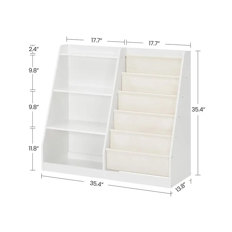 رف كتب للأطفال وتخزين الألعاب، رف كتب للأطفال الصغار مكون من 6 طبقات، منظم تخزين ألعاب الأطفال، خزانة كتب للأطفال، لغرفة اللعب،