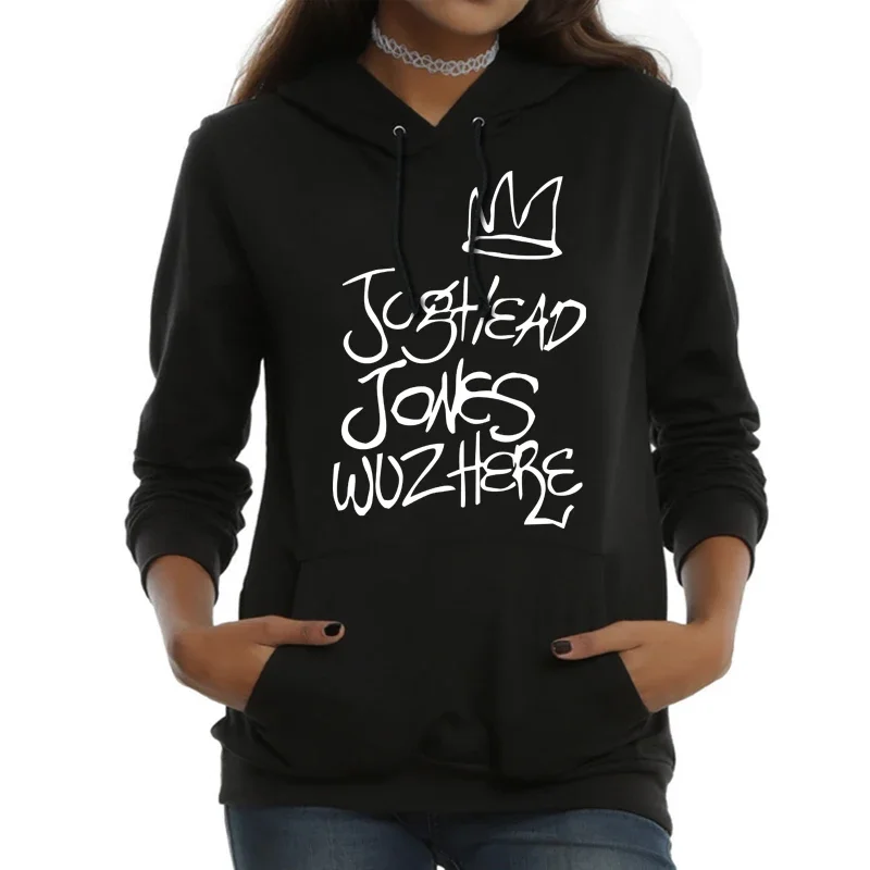 

Kwawaii Riverdale Jughead Jones Wuz Here Female Women Hoodies Sweatshirts Coton Pul;lover Full Long Sleeve Shirt Drop Shipping