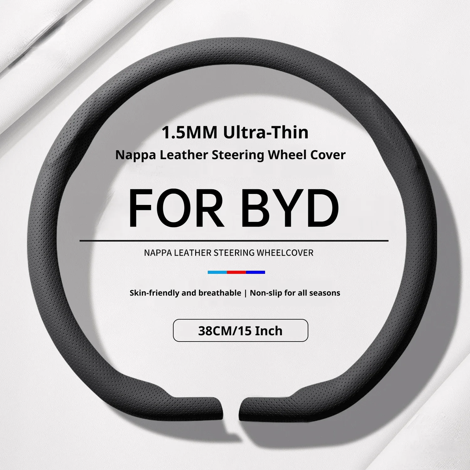 2026 Car Steering Wheel Cover Ultra Thin 1.5 MM Suitable for BYD Dolphin Seal U Seal 5 Atto 3 Tang Han Shark Car Styling
