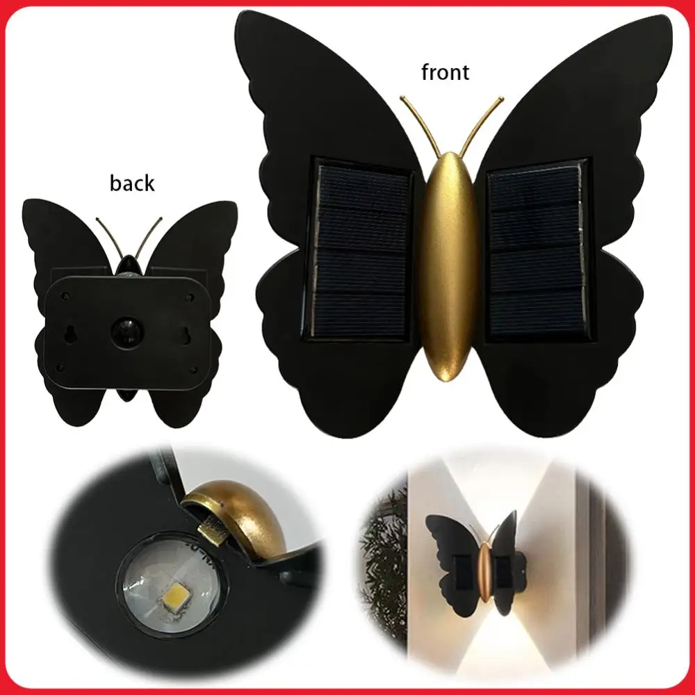 

Солнечный настенный светильник Butterfly LED с датчиком движения, декоративный светильник для крыльца, IP65 водонепроницаемый, автоматическое включение/выключение для забора и патио