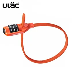 ULAC Anti-theft Bicycle Lock Zinc Alloy Tie Shape Cycling Helmet Lock 3 Digit Passoword MTB Mini Lock Road Bike Gear Safety Lock