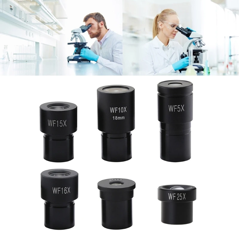 Adattatore per microscopio Microscopio biologico Oculare WF5X/WF10X/WF15X/WF16X/WF20X/WF25X grandangolare Monoculare