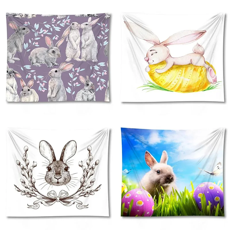 Cartoon Rabbit Cute Tapestry Office Living Room Decoration Home Wall Tapestry