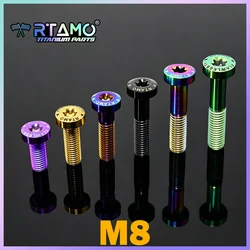 RTAMO Gr5 Titanium Bolt M8X20/25/30/35/40/45/50 1.25Pitch for Bike Motorcycle Modified Dressingup