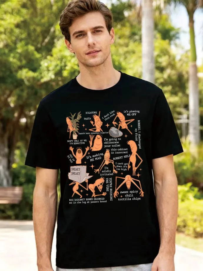 Marcus The Worm Robert Meme Damen-T-Shirt, kurzärmelig, modisches, individuelles Grafik-T-Shirt, Sommer-Streetwear, ästhetisch
