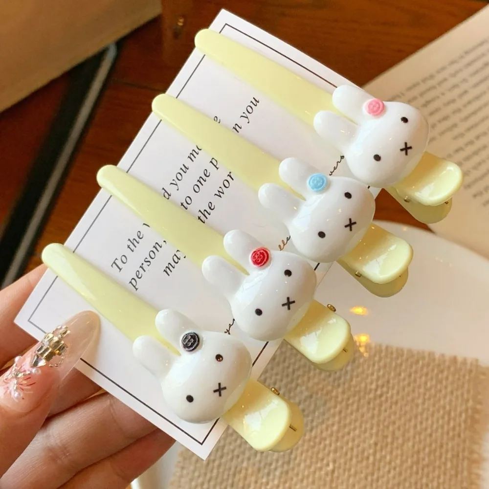 

4pcs Miffy Hair Clip Cute BB Side Bangs Clip Kawaii Cartoon Hair Ornament Accessory Girl Student Daily Styling Wear Gift Toys