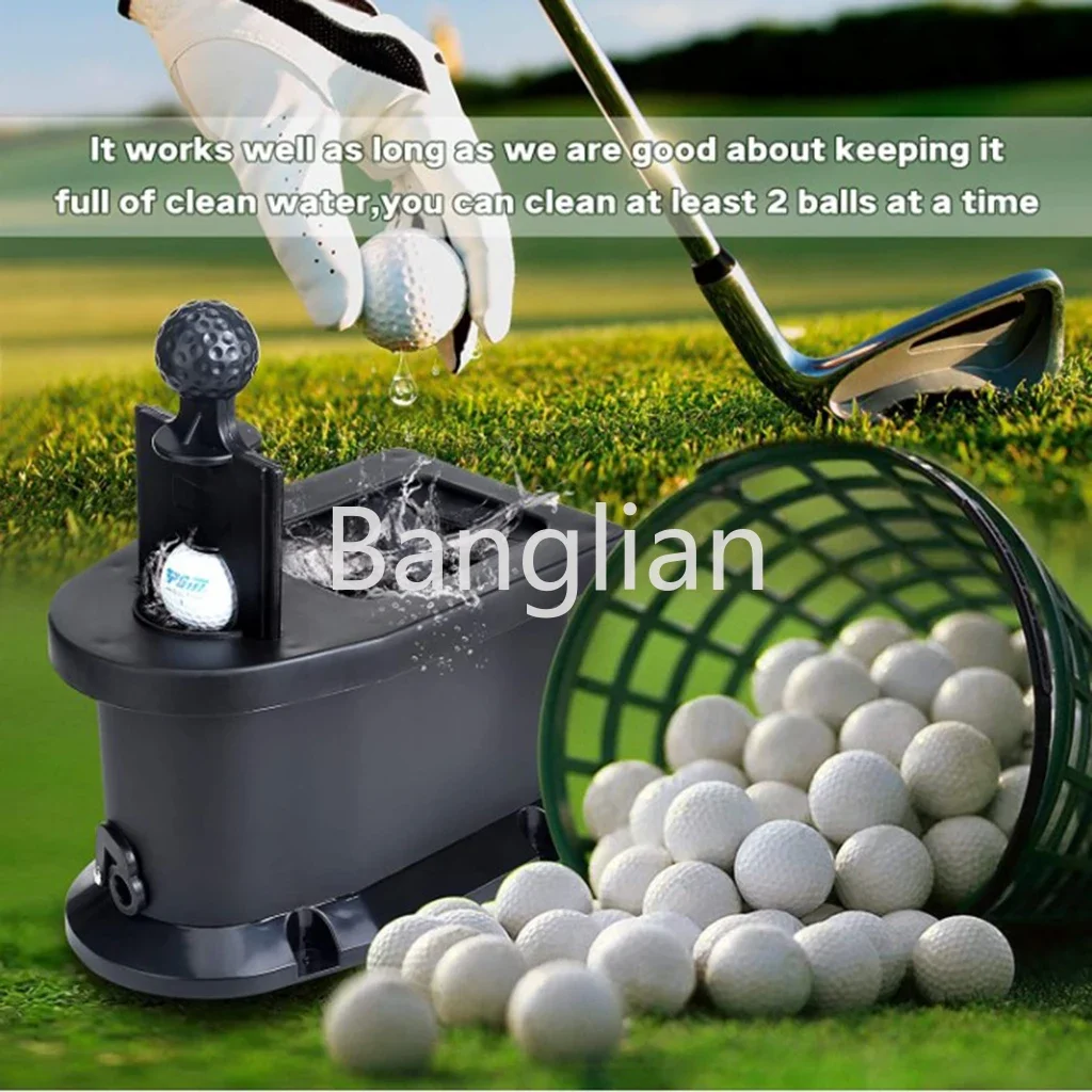 Premium Golf Ball Club Washer Cart-Mount Golfer Cleaner Machine Maintain Kit