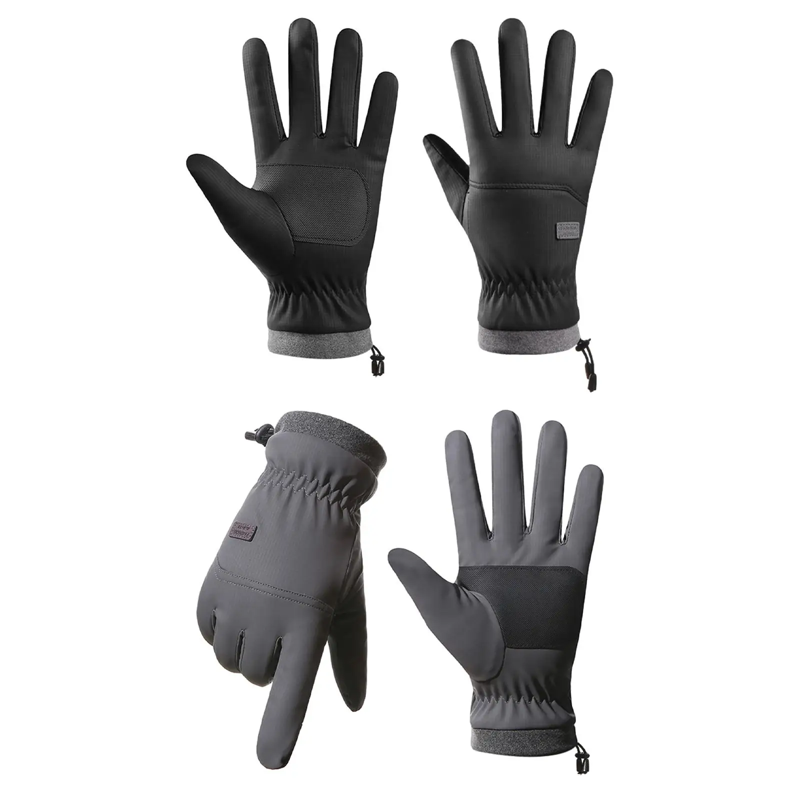 Mens Waterproof Winter Gloves Touch Screen Mittens Full Finger Gloves Outdoor Cycling Gloves for Running Snow Driving Sports