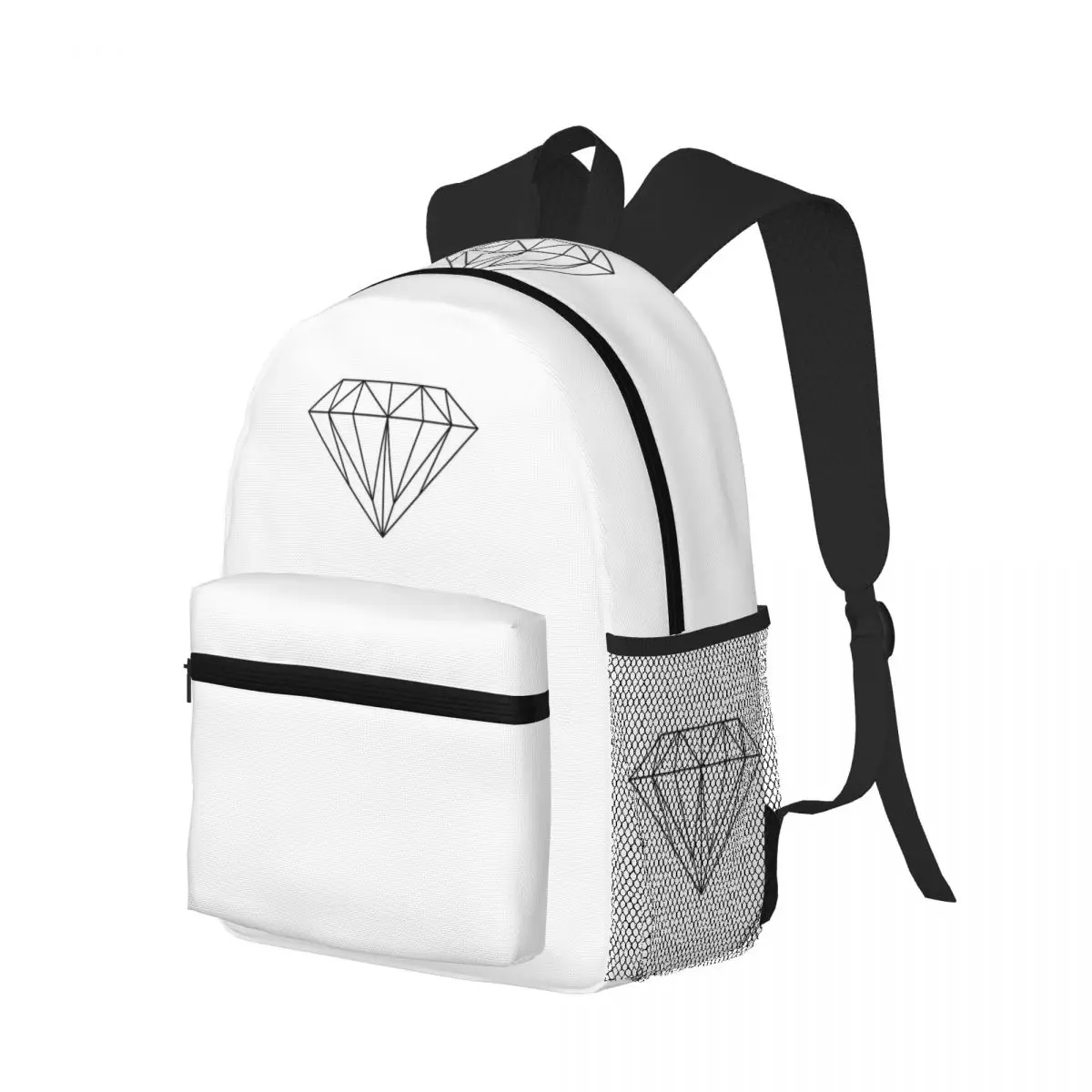 

Diamond Print Student Backpack School Bag Hiking Travel Daypack for Boys Girls Bookbag Shoulder Bags