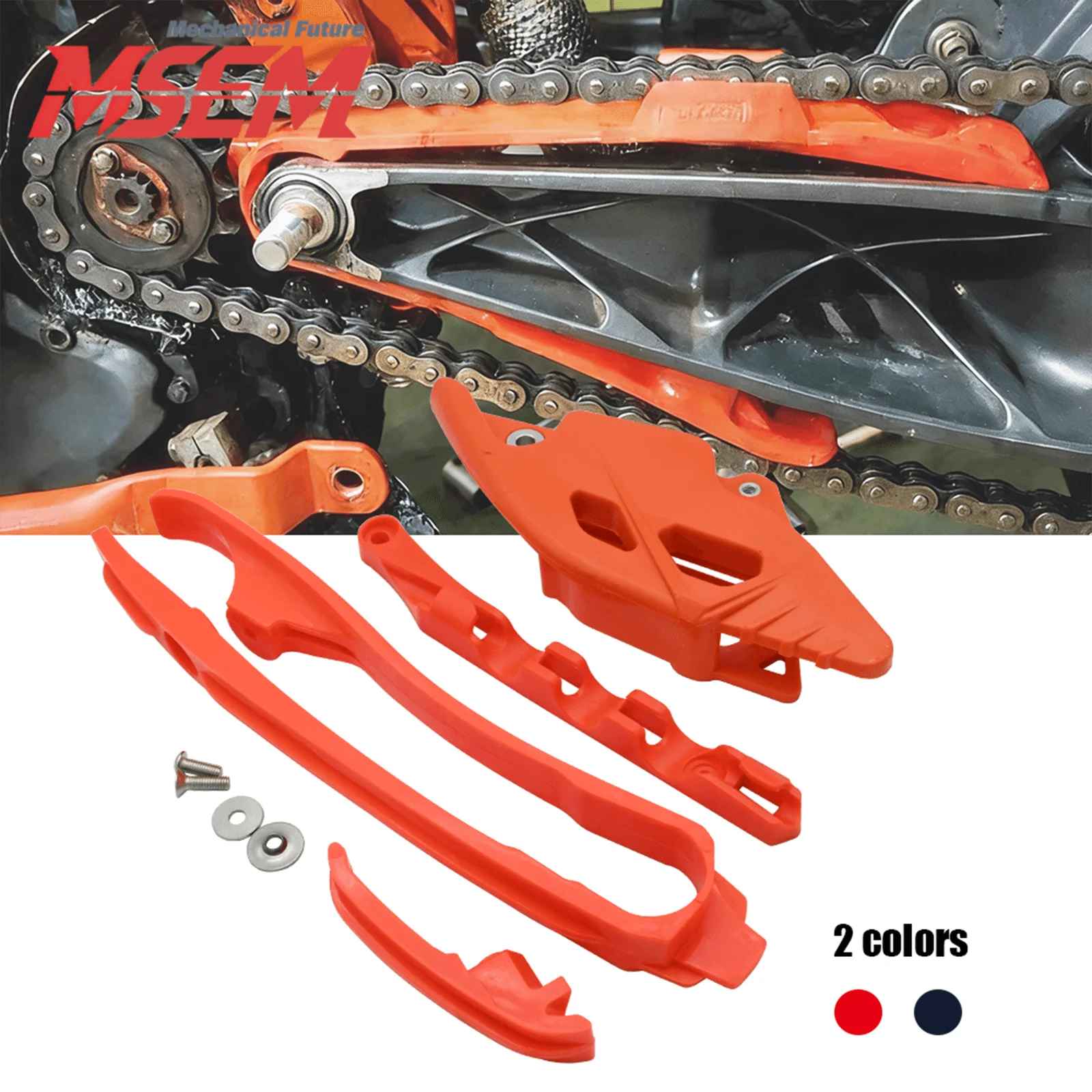 For KTM SX SXF EXC EXCF XC XCF For Husqvarna FE TE 2024 Motorcycle Swingarm Chain Slider Kit Chain Guard Guide Brake Hose Clamp