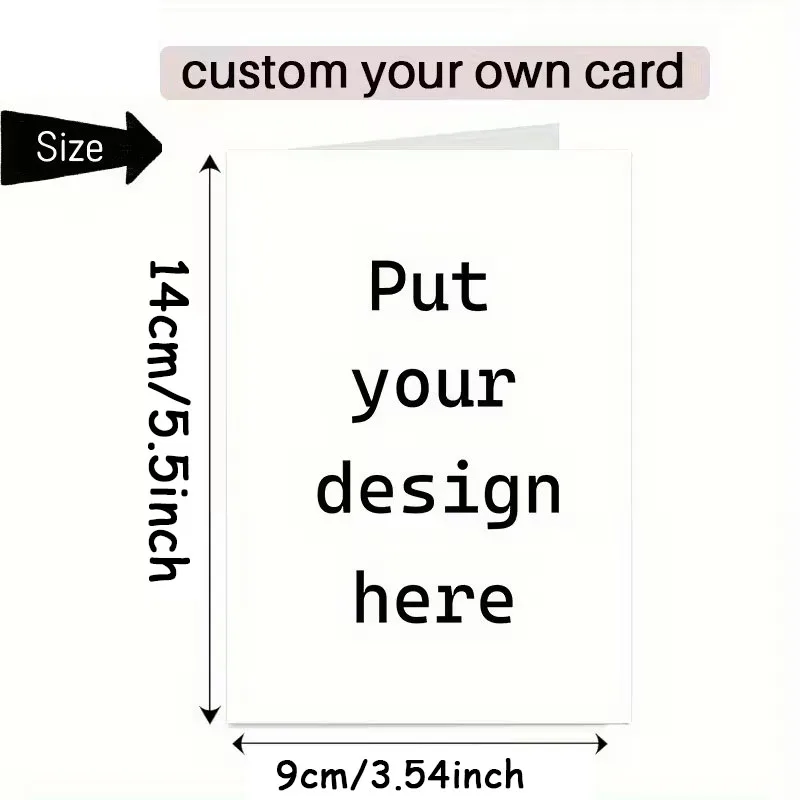 2/4/8pcs nome personalizado e cartões de aniversário (para enviar desejos aos amigos)