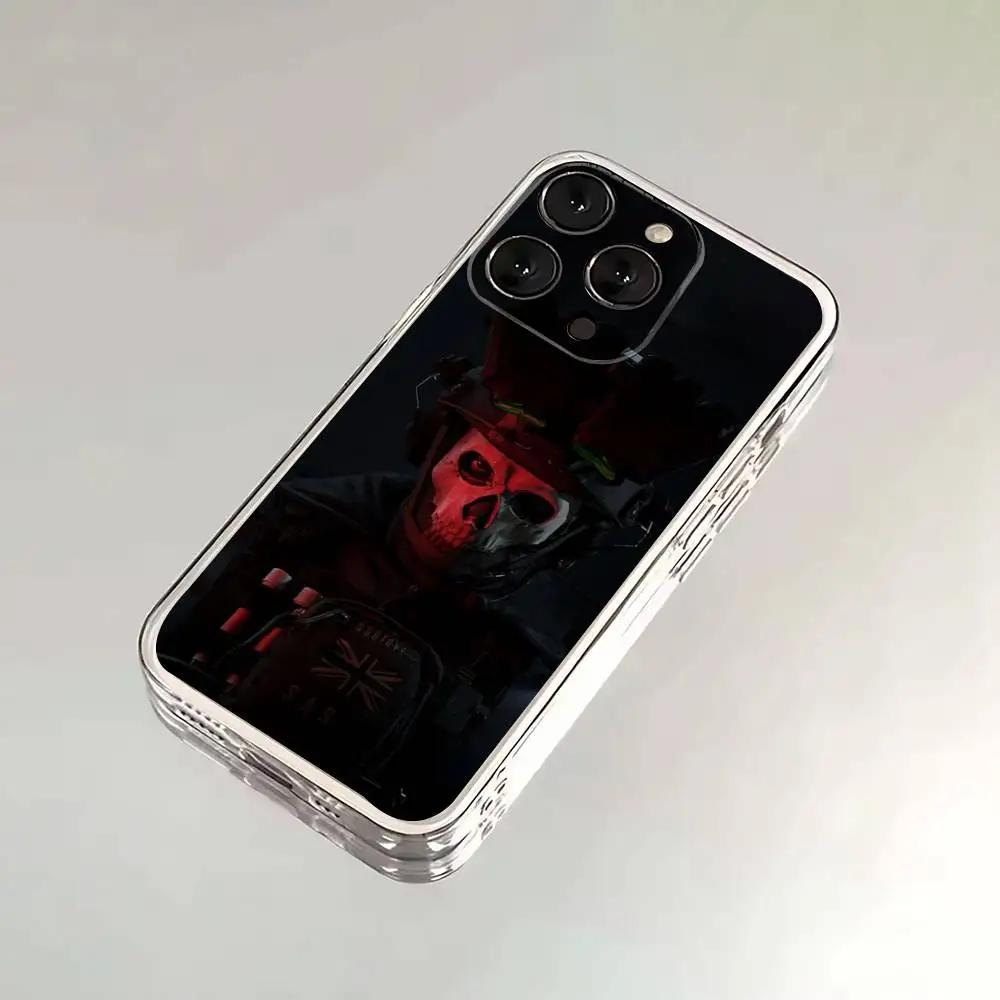 حافظة هاتف Game Call Of D-Duty 2 لهاتف iPhone 17,16,15,14,13,12,Pro,Max,Plus,E,SE4,Air,غطاء شفاف صغير