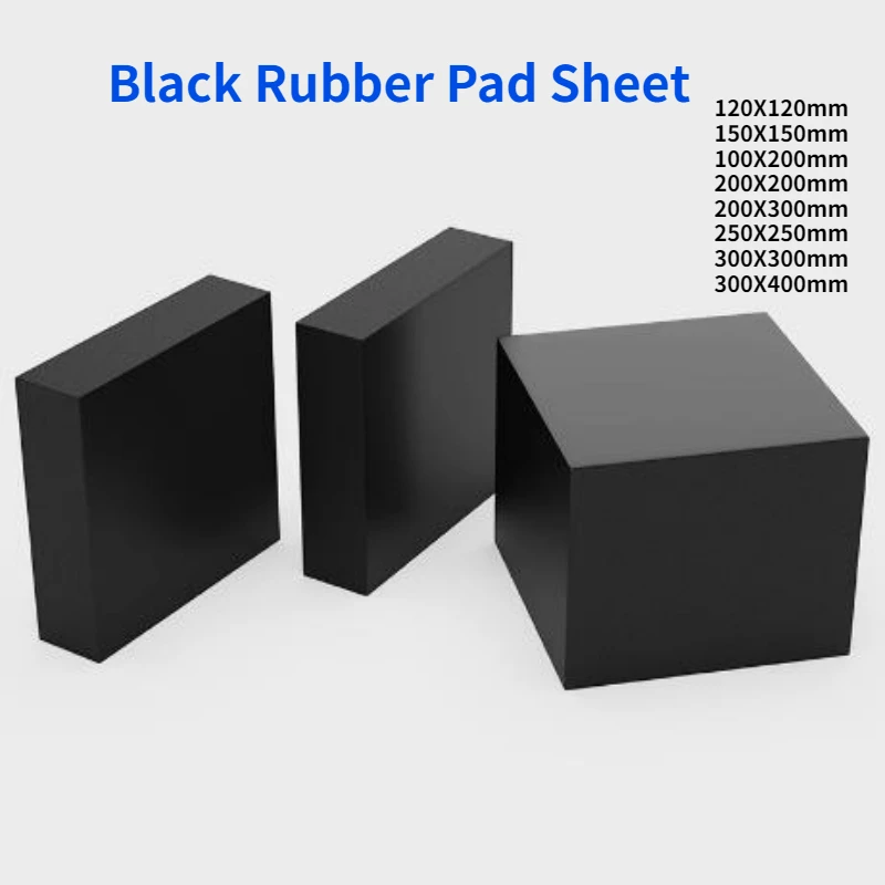 1/2/4pcs Black Industry Rubber Block Elastic Anti Slip Damping Gasket Shockproof Pad Wear Resistant Thickness 2mm-30mm