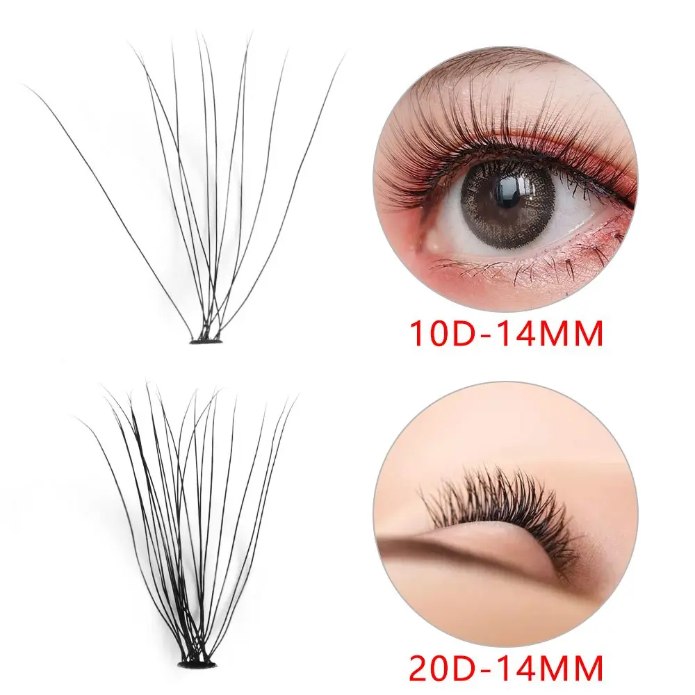 Skoned – extensions de cils individuels évasés, 60 supports, faux-cils 10D 20D, doux, naturels, longs, fait à la main, 0.05 C